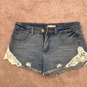 Blue jean shorts